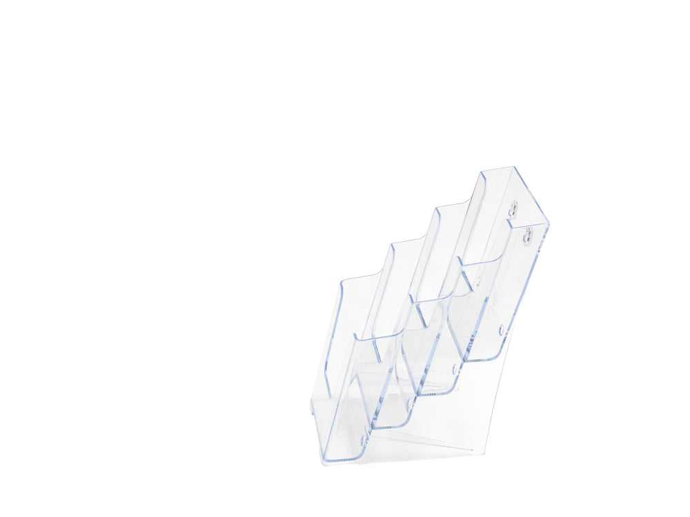 Deflecto Literature Holder 4 Tier DL Portrait Clear - 77701 - ONE CLICK SUPPLIES