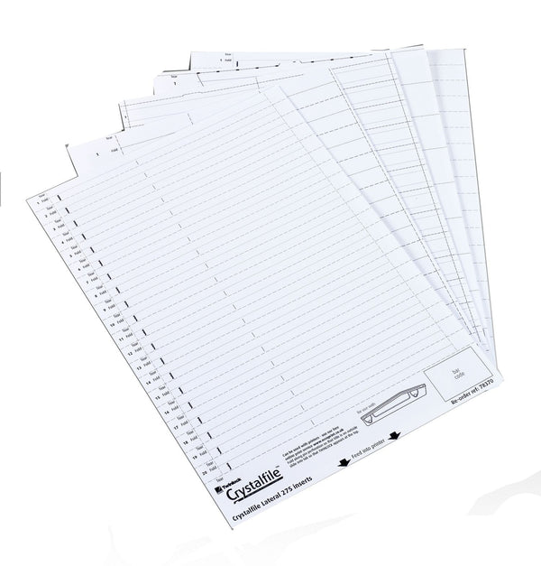 Rexel Crystalfile Suspension File Card Tab Inserts White (Pack 50) 78050 - ONE CLICK SUPPLIES