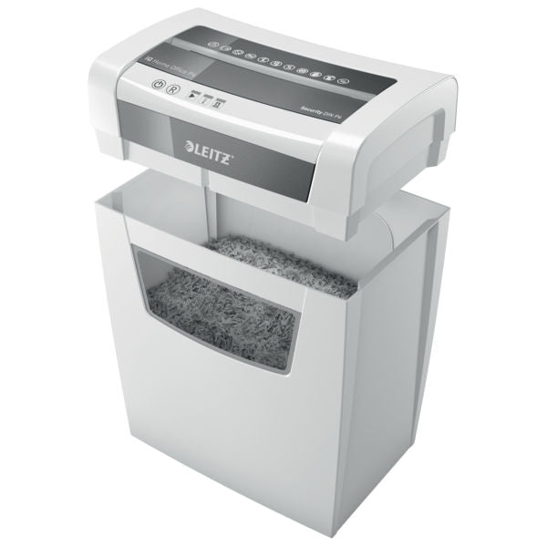 Leitz IQ Home Office Cross Cut Paper Shredder P4 23L White 80091000 - ONE CLICK SUPPLIES