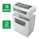 Leitz IQ Home Office Cross Cut Paper Shredder P4 23L White 80091000 - ONE CLICK SUPPLIES