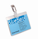 Durable Name Badge with Clip 60x90mm Transparent (Pack 25) 810619 - ONE CLICK SUPPLIES