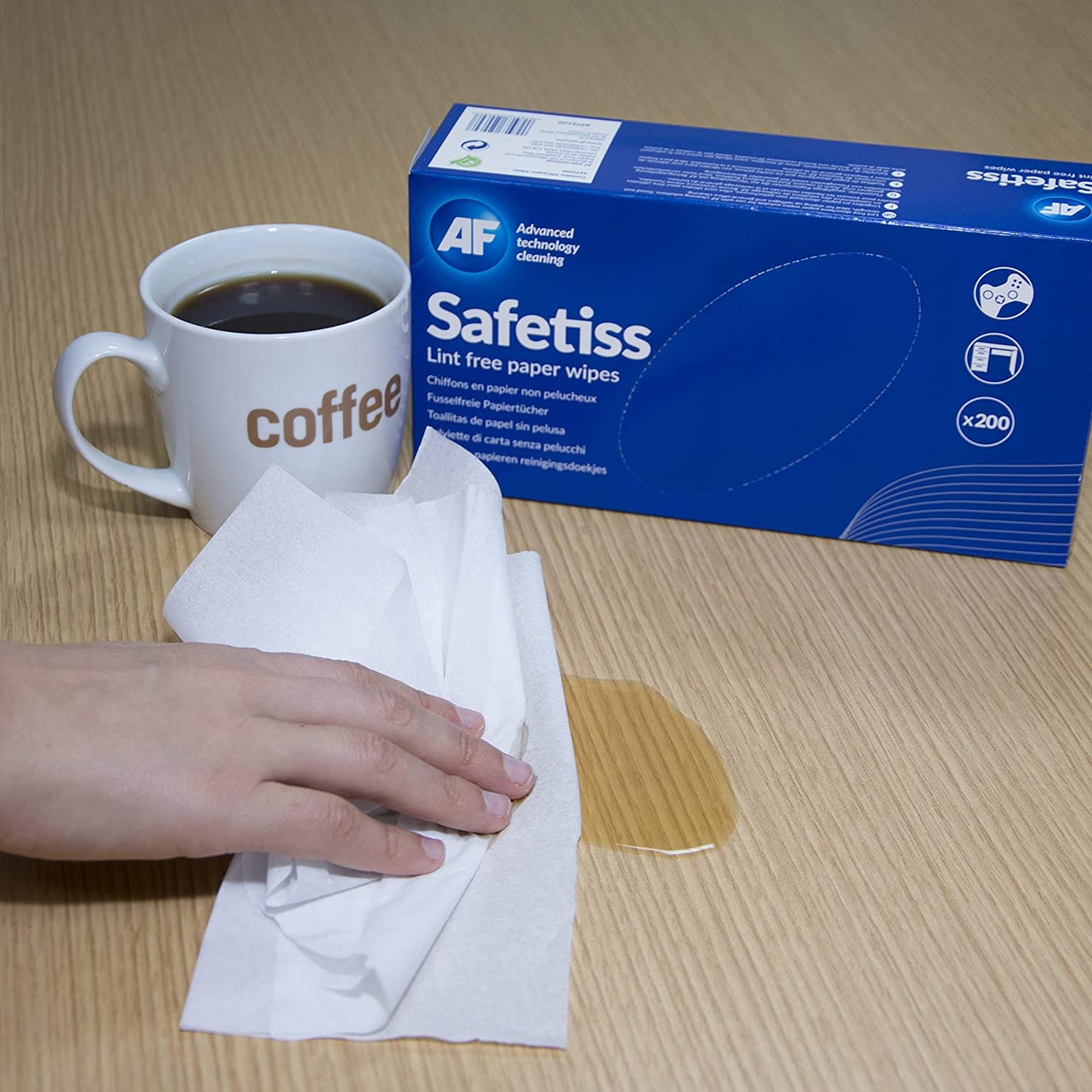 AF Safetiss Lint Free Paper Wipes Pack 200's - ONE CLICK SUPPLIES