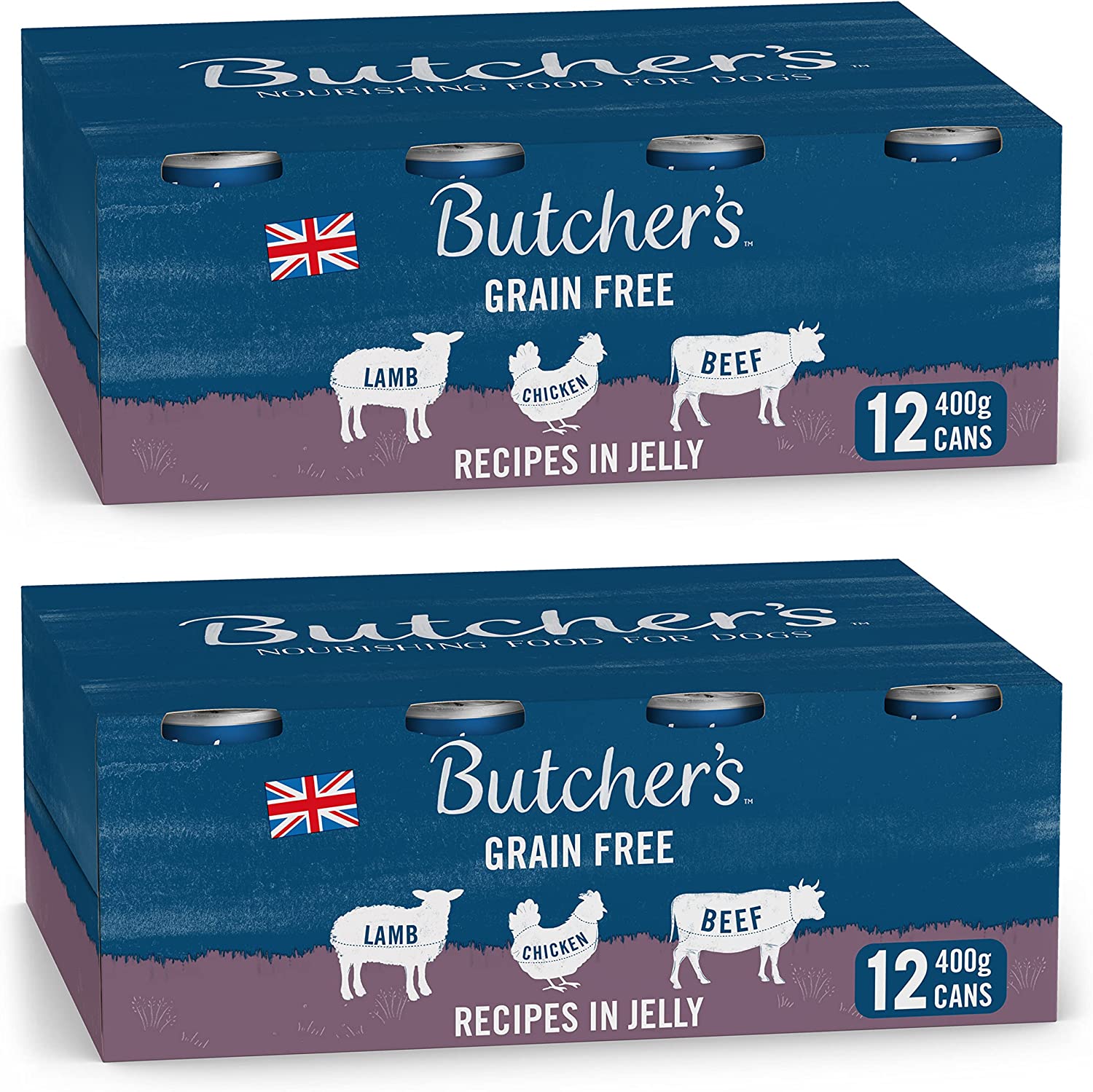 Butcher's Recipes in Jelly Dog Food Tins 6 x 400g - ONE CLICK SUPPLIES