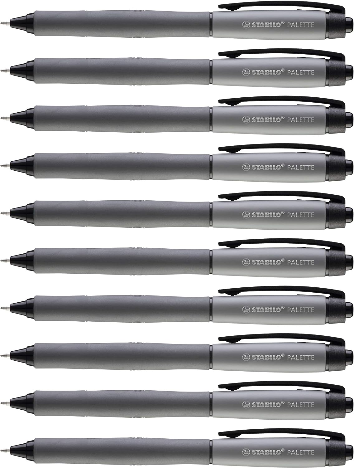 Retractable Rollerball Pen - STABILO PALETTE - Pack of 10 - Black 268/46-01