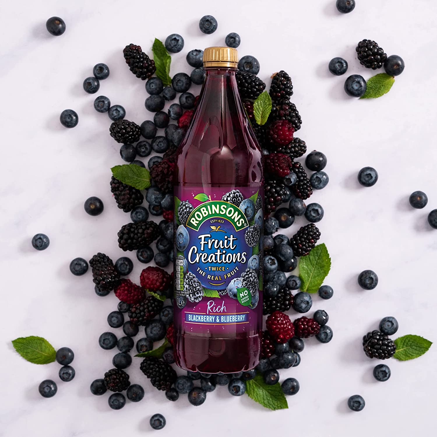 Robinsons Fruit Creations Blackberry & Blueberry Squash 1 Litre - ONE CLICK SUPPLIES