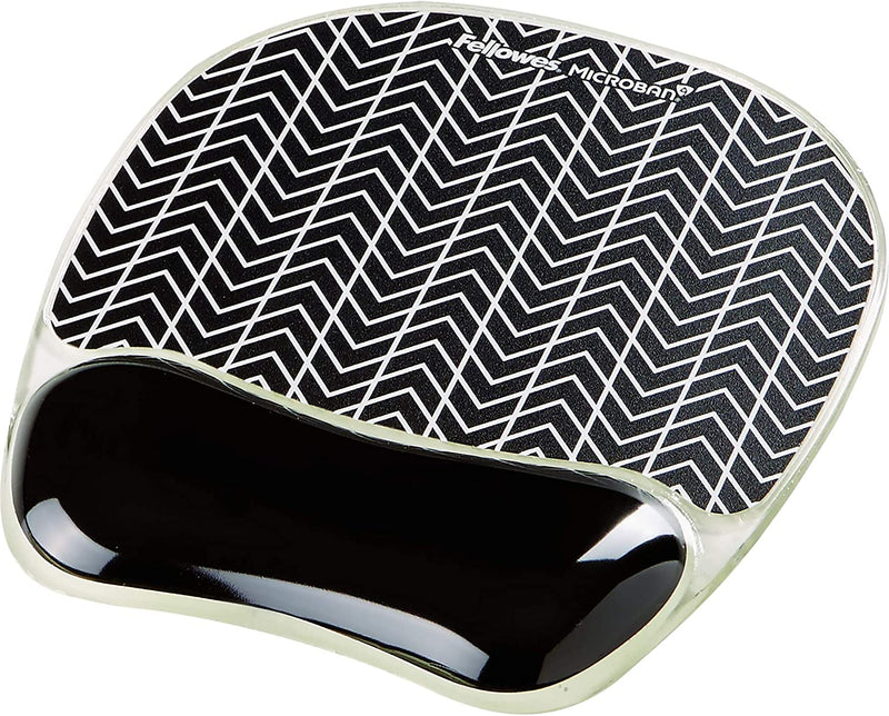 Fellowes Microban Gel Mouse Wrist Rest (Chevron) for Photographic Mouse 9653401