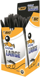 Bic Cristal Ballpoint Pen 1.6mm Tip 0.42mm Line Black (Pack 50) - 880648 - ONE CLICK SUPPLIES