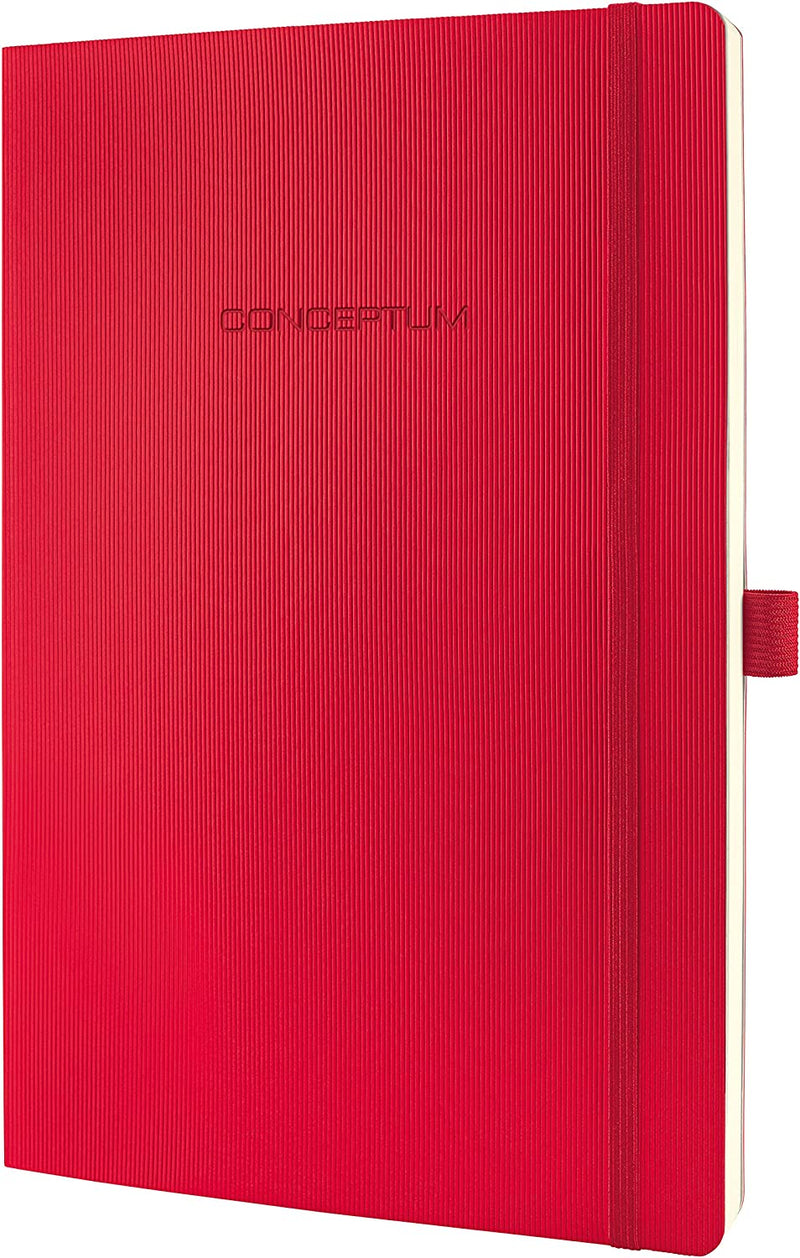 Sigel CONCEPTUM Red Softcover Lined A4 Notebook