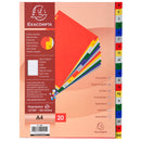 Exacompta Index A-Z A4 120 Micron Polypropylene Bright Assorted Colours - 94E - ONE CLICK SUPPLIES