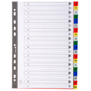 Exacompta Index A-Z A4 120 Micron Polypropylene Bright Assorted Colours - 94E - ONE CLICK SUPPLIES