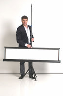 Bi-Office Portable Tripod Projection Screen 1750x1750mm Black Border Black Housing - 9D006021 - ONE CLICK SUPPLIES