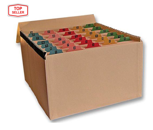 Cathedral Expanding File Manilla Mylar Reinforced 31 Pocket Labelled 1-31 Buff - ONE CLICK SUPPLIES