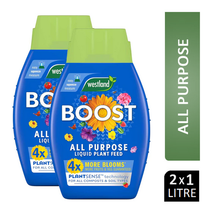 Westland Boost All Purpose Liquid Plant Food 2 x 1 Litre - ONE CLICK SUPPLIES