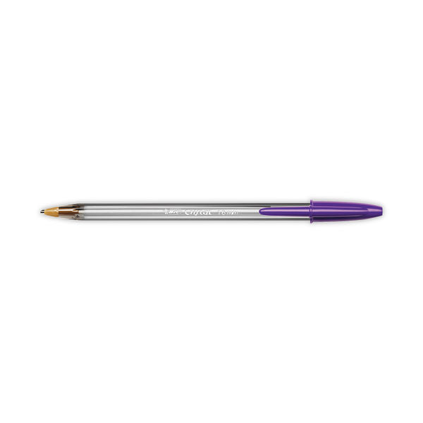 Bic Cristal Fun Ballpoint Pen Large Purple (20 Pack) 929055