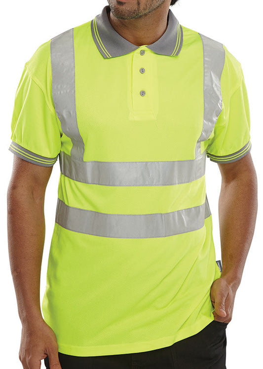 Beeswift Short Sleeve Hi-Vis Polo Shirt - {ALL COLOURS / SIZES}