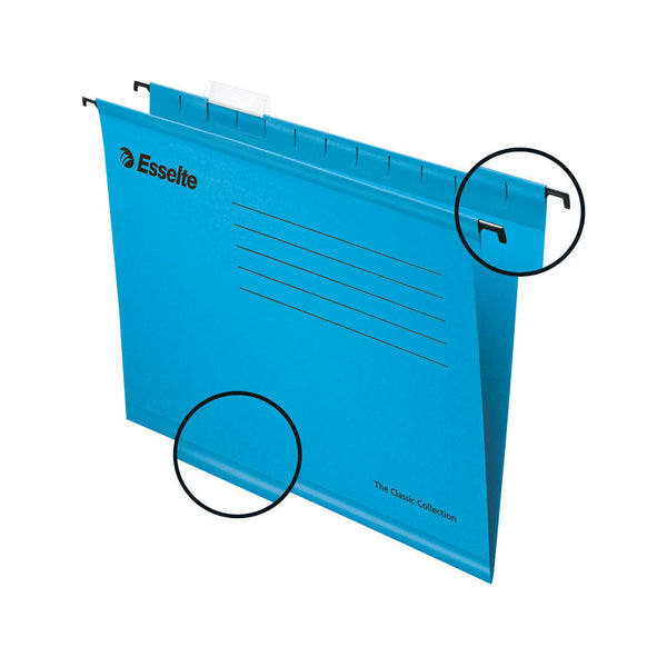 Esselte Classic A4 Blue Suspension File (Pack of 25) 90311 - ONE CLICK SUPPLIES