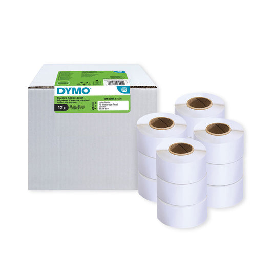 Dymo LabelWriter Standard Address Label 28mmx89mm (Pack of 12) 2093091