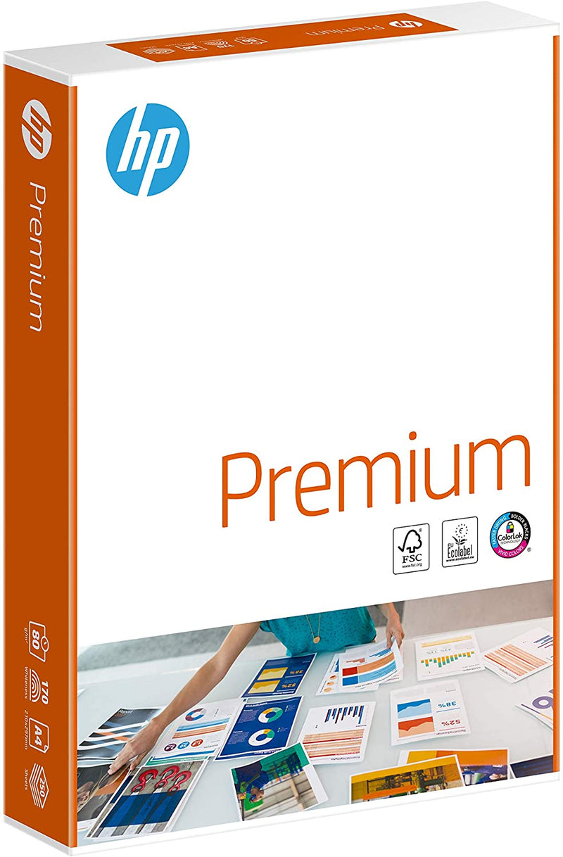 HP Premium A4 80gsm White Paper 1 Ream = 500 Sheets - ONE CLICK SUPPLIES