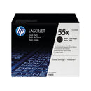 HP 55X Black High Yield Laserjet Toner Cartridge (Pack of 2) CE255XD