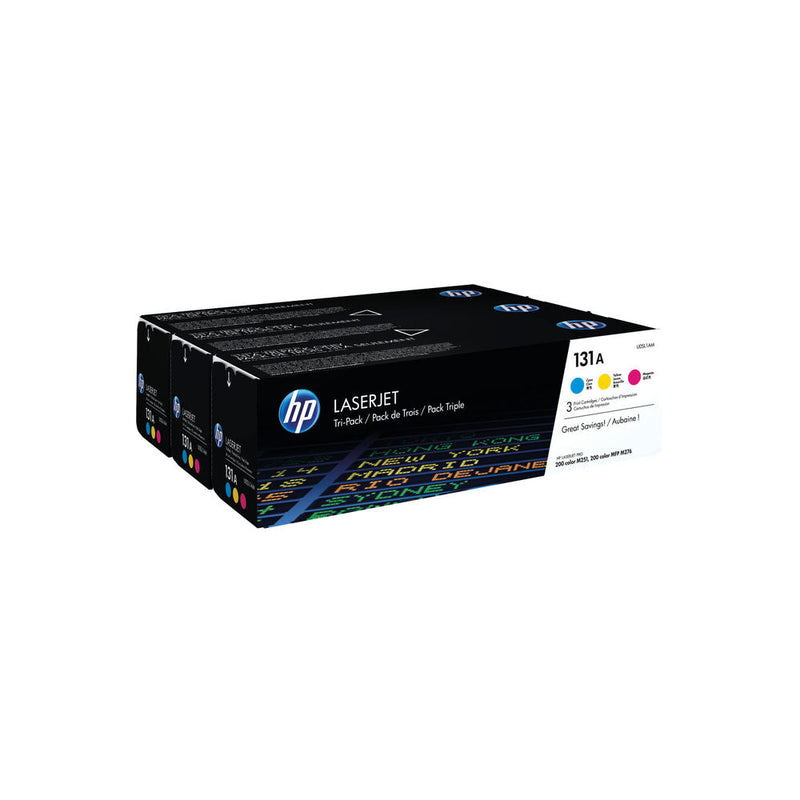 HP Original 131A LaserJet Toner Cartridges Black/Cyan/Magenta/Yellow, Multipack of 4 - CF210/1/2/3A