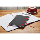 Black By Black n Red Casebound Notebook 90gsm Ruled and Numbered 144pp A4 Ref 400038675 - ONE CLICK SUPPLIES