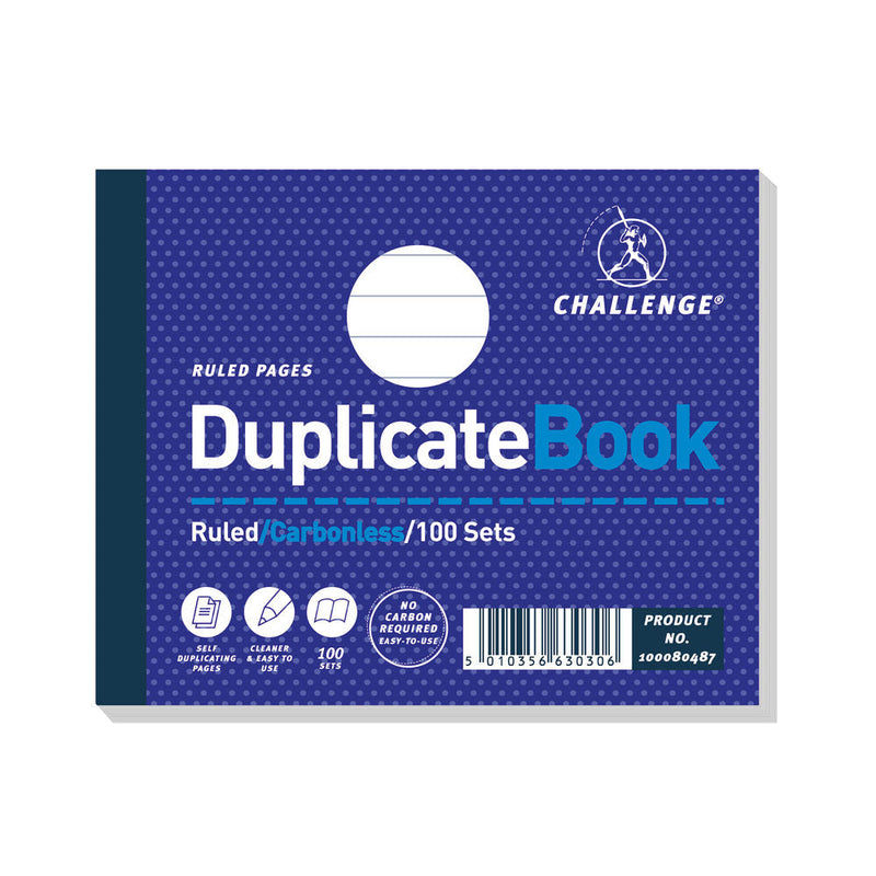 Challenge Ruled Carbonless Duplicate Book 100 Sets 105x130mm (Pack of 5) 100080487