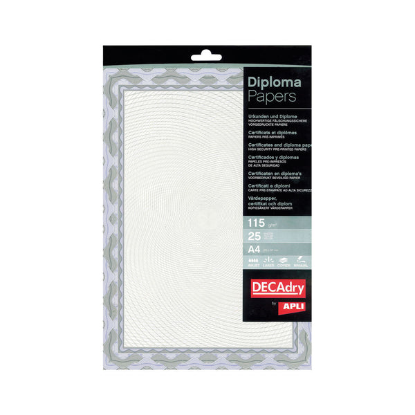 Decadry Border Certificate A4 Paper 115gsm Blue (Pack of 25) OSD4040 - ONE CLICK SUPPLIES