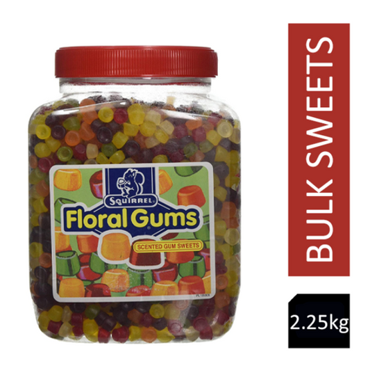 Squirrel Floral Gums, Scented Sweets 2.25kg Resealable Tub