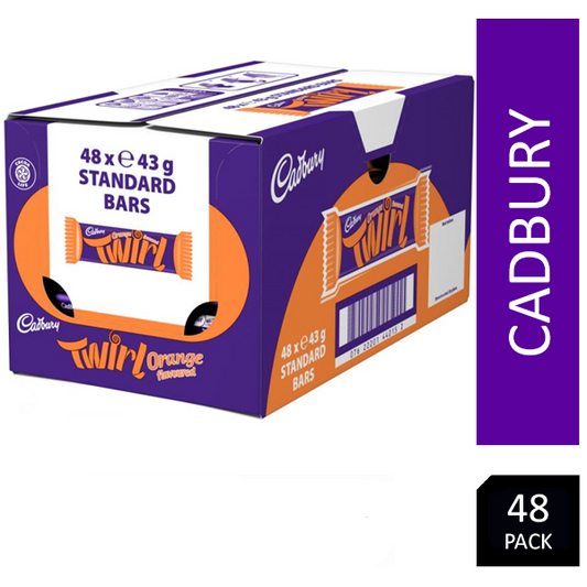 Cadbury Twirl Orange Chocolate Bar 48x43g - ONE CLICK SUPPLIES