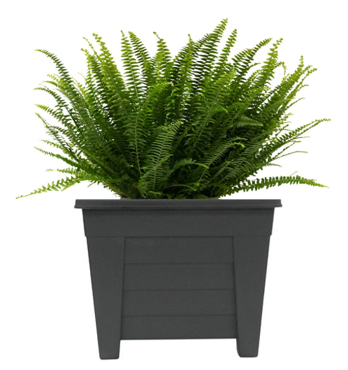 Fixtures Grosvenor Square Planter Black / Ebony 27cm