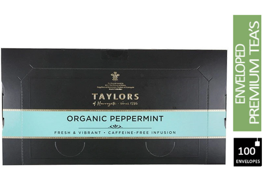 Taylors of Harrogate Organic Peppermint Enveloped Tea Pack 100’s - ONE CLICK SUPPLIES