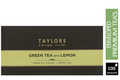 Taylors of Harrogate Green & Lemon Enveloped Tea Pack 100’s - ONE CLICK SUPPLIES