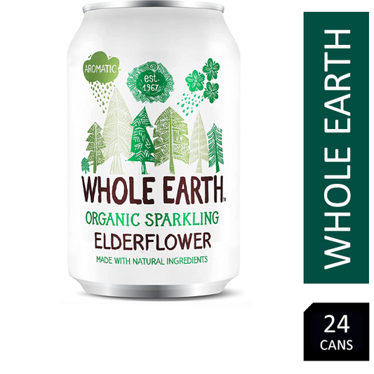 Whole Earth Organic Sparkling Elderflower 24x330ml - ONE CLICK SUPPLIES