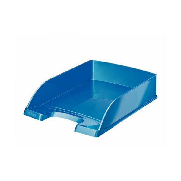 Leitz WOW Letter Tray A4 Portrait Metallic Blue 52263036