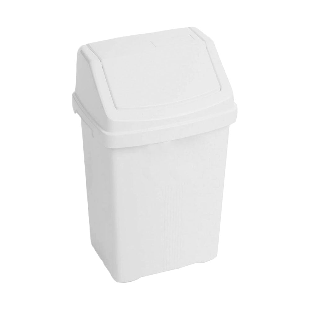 Wham Casa White Swing Bin 8 Litre - ONE CLICK SUPPLIES