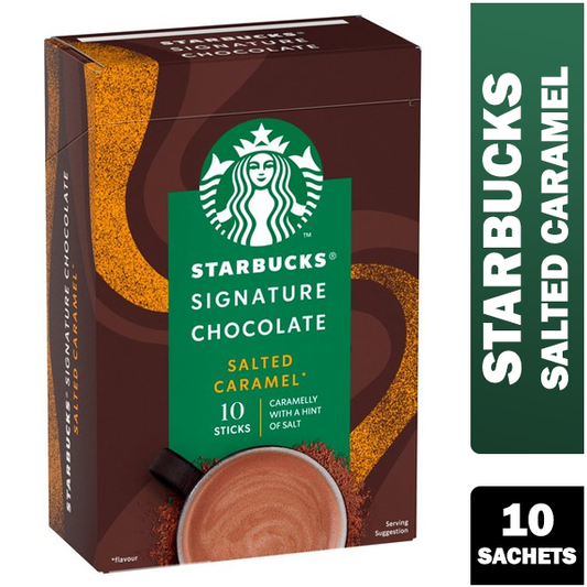 Starbucks Signature Chocolate Salted Caramel Hot Chocolate Sachets 10x22g - ONE CLICK SUPPLIES