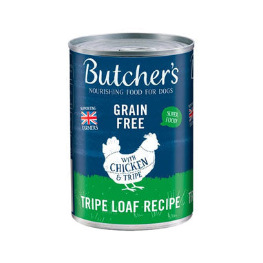 Butcher's Grain Free Chicken & Tripe Dog Food Tin 6 x 400g - ONE CLICK SUPPLIES