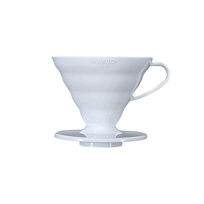 Hario V60 Plastic Coffee Dripper White - Size 02 VD-02W - ONE CLICK SUPPLIES