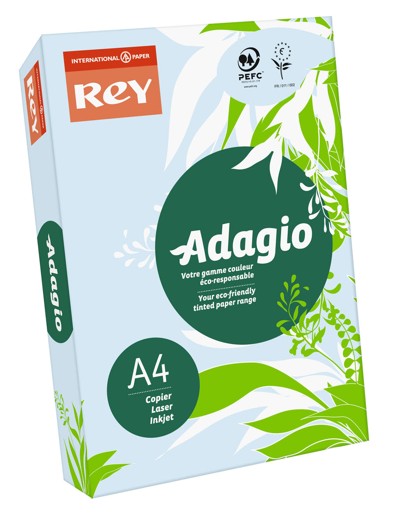 Rey Adagio Paper A4 80gsm Blue (Ream 500) RYADA080X419 - ONE CLICK SUPPLIES