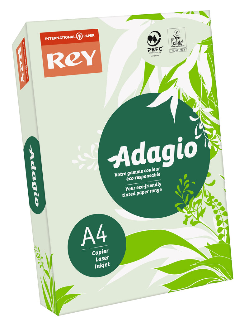 Rey Adagio Card A4 160gsm Green (Ream 250) ADAGI160X459 - ONE CLICK SUPPLIES