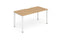 Evolve Plus 1400mm Single Starter Desk Beech Top White Frame BE113 - ONE CLICK SUPPLIES