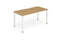 Evolve Plus 1400mm Single Starter Desk Oak Top White Frame BE115 - ONE CLICK SUPPLIES