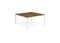 Evolve Plus 1400mm Back to Back 2 Person Desk Walnut Top White Frame BE152 - ONE CLICK SUPPLIES