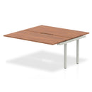 Evolve Plus 1600mm Back to Back Extension Kit Walnut Top Silver Frame BE207 - ONE CLICK SUPPLIES