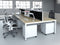 Evolve Plus 1200mm Back to Back 6 Person Desk Maple Top White Frame BE279 - ONE CLICK SUPPLIES