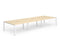 Evolve Plus 1200mm Back to Back 6 Person Desk Maple Top White Frame BE279 - ONE CLICK SUPPLIES