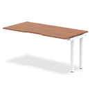 Evolve Plus 1600mm Single Row Extension Kit Walnut Top White Frame BE307 - ONE CLICK SUPPLIES