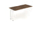 Evolve Plus 1400mm Single Row Extension Kit Walnut Top White Frame BE312 - ONE CLICK SUPPLIES