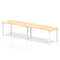 Dynamic Evolve Plus 1600mm Single Row 2 Person Desk Maple Top White Frame BE349 - ONE CLICK SUPPLIES