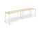 Dynamic Evolve Plus 1200mm Single Row 2 Person Desk Maple Top White Frame BE359 - ONE CLICK SUPPLIES